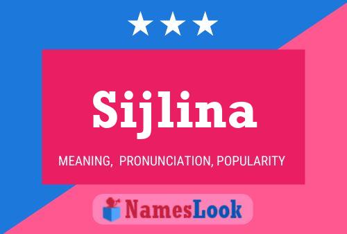 Affiche de nom Sijlina