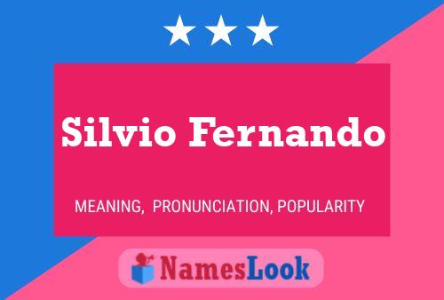 Affiche de nom Silvio Fernando