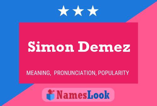 Affiche de nom Simon Demez