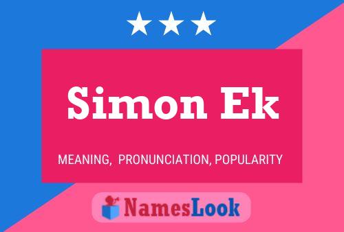 Affiche de nom Simon Ek