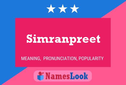 Affiche de nom Simranpreet