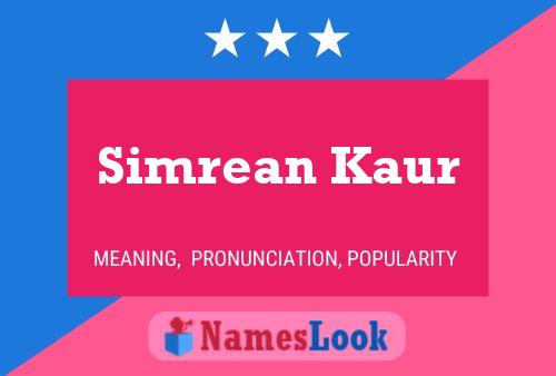 Affiche de nom Simrean Kaur