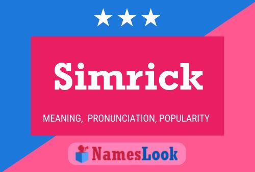 Affiche de nom Simrick