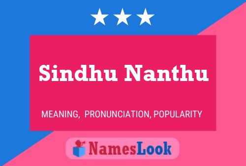 Affiche de nom Sindhu Nanthu