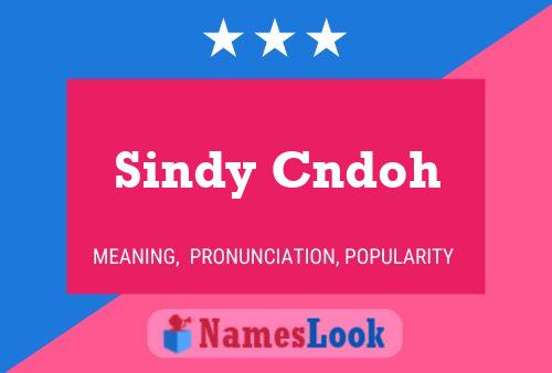 Affiche de nom Sindy Cndoh