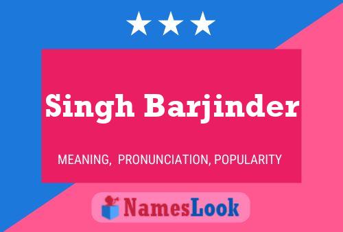 Affiche de nom Singh Barjinder