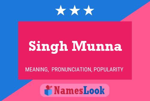 Affiche de nom Singh Munna