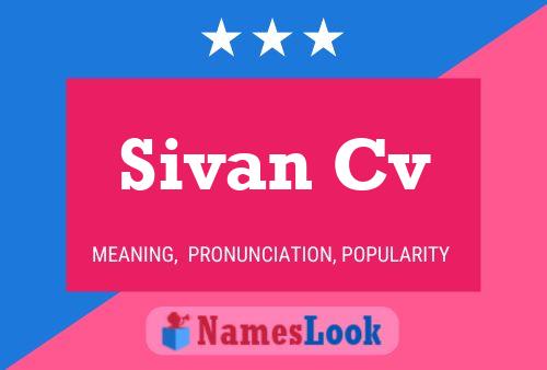 Affiche de nom Sivan Cv