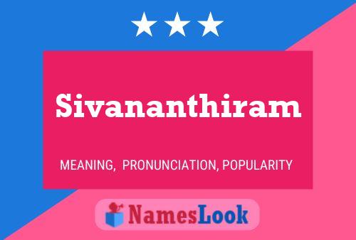 Affiche de nom Sivananthiram