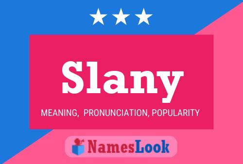 Affiche de nom Slany