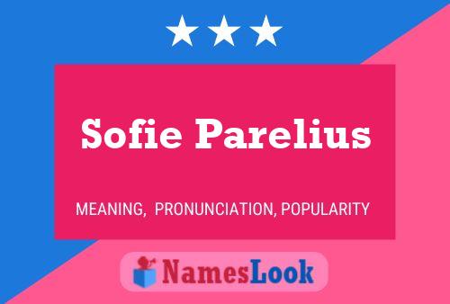 Affiche de nom Sofie Parelius