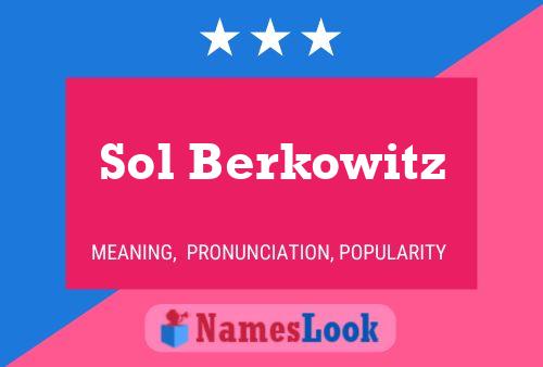 Affiche de nom Sol Berkowitz