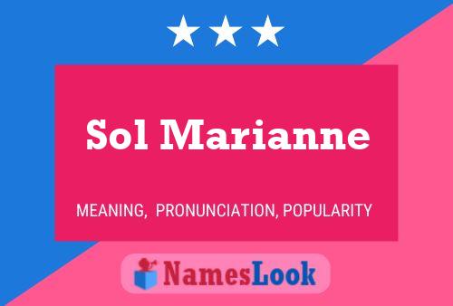 Affiche de nom Sol Marianne