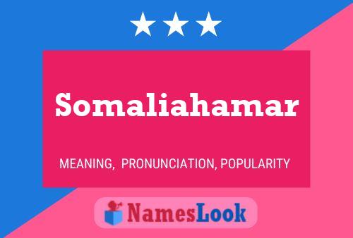 Affiche de nom Somaliahamar