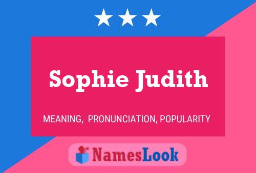 Affiche de nom Sophie Judith