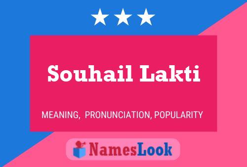 Affiche de nom Souhail Lakti