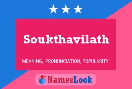 Affiche de nom Soukthavilath