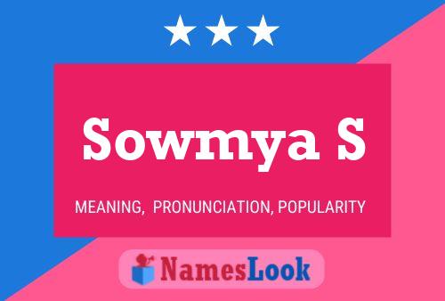 Affiche de nom Sowmya S