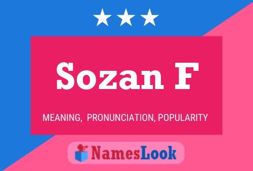 Affiche de nom Sozan F