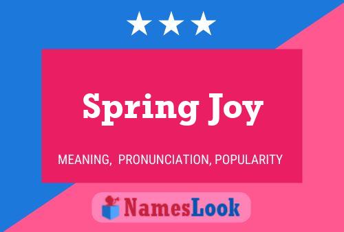 Affiche de nom Spring Joy