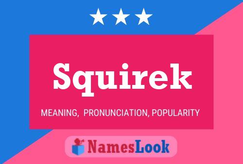 Affiche de nom Squirek