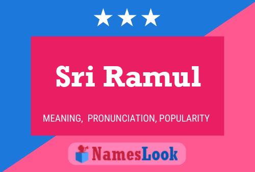 Affiche de nom Sri Ramul