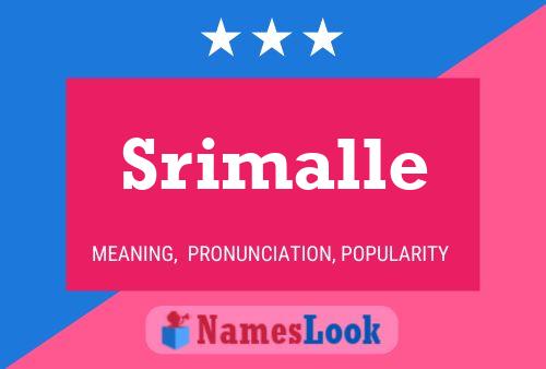 Affiche de nom Srimalle