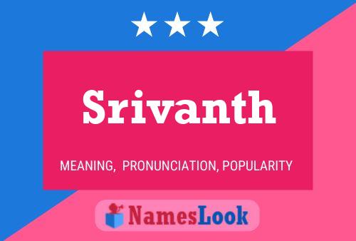 Affiche de nom Srivanth