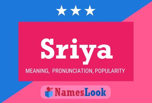 Affiche de nom Sriya