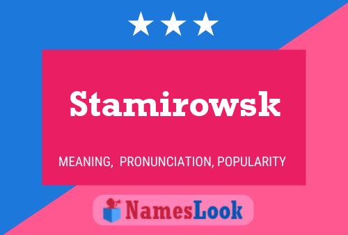 Affiche de nom Stamirowsk