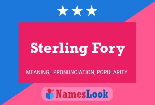 Affiche de nom Sterling Fory