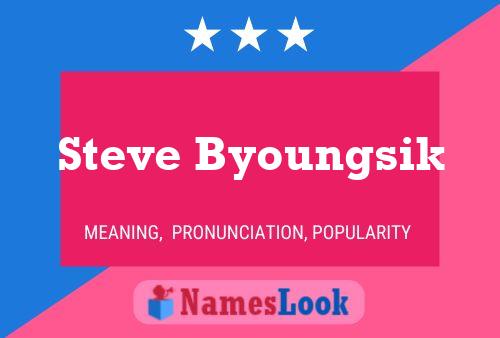 Affiche de nom Steve Byoungsik