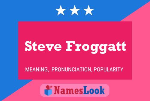 Affiche de nom Steve Froggatt