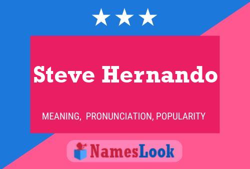 Affiche de nom Steve Hernando