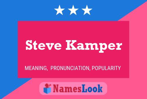 Affiche de nom Steve Kamper