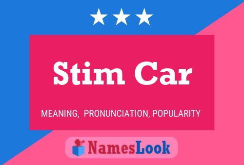 Affiche de nom Stim Car