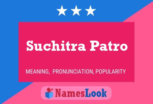 Affiche de nom Suchitra Patro