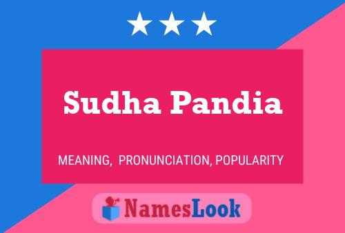 Affiche de nom Sudha Pandia