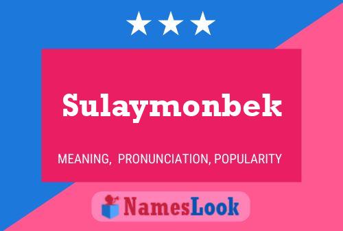 Affiche de nom Sulaymonbek