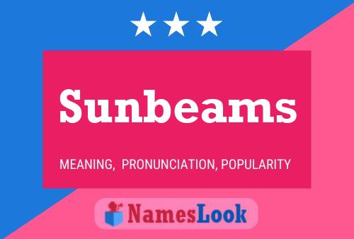 Affiche de nom Sunbeams