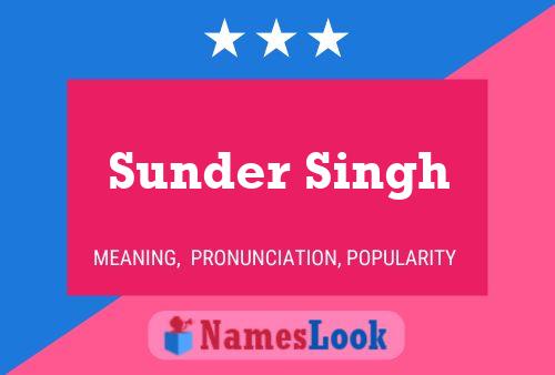 Affiche de nom Sunder Singh