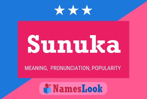 Affiche de nom Sunuka