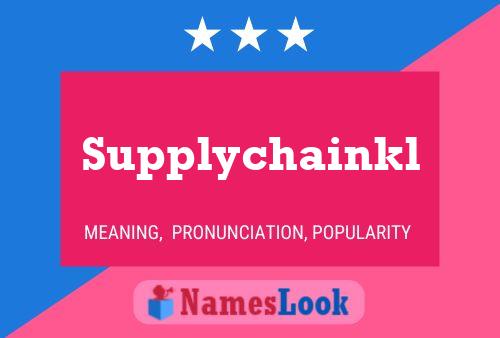 Affiche de nom Supplychainkl