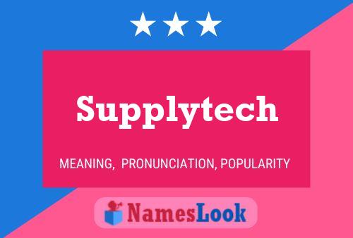 Affiche de nom Supplytech