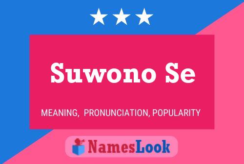 Affiche de nom Suwono Se