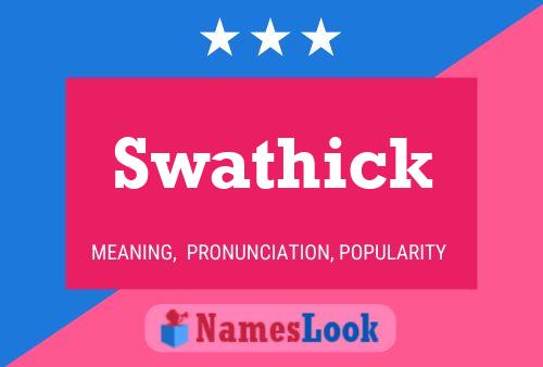 Affiche de nom Swathick