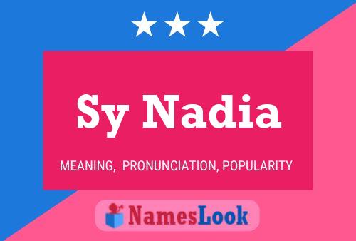 Affiche de nom Sy Nadia