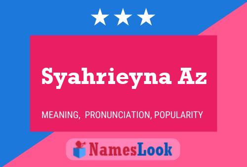 Affiche de nom Syahrieyna Az