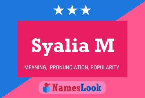 Affiche de nom Syalia M