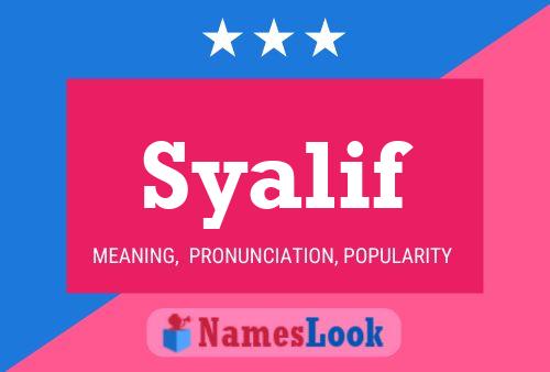 Affiche de nom Syalif